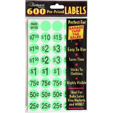 Labels Green 600 Count